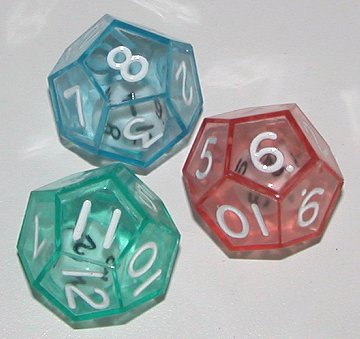 Large photo of 12-Sided Double Dice
