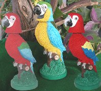 Click for larger photos of the Macaw Bobblebirds