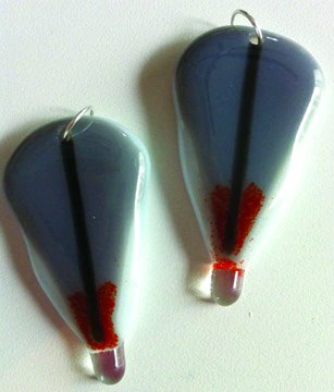 A larger photo of the Congo African Grey Glass Feather Necklaces