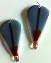 Click for a larger photo of the Congo African Grey Glass Feather Necklace