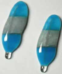 Click for a larger photo of the Cinnamon Blue Quaker Glass Feather Magnets