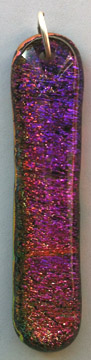 A larger photo of the Clear Glass on Purple & Pink Sparkle Long Shaped Necklace