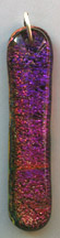Click for a larger photo of the Clear Glass on Purple & Pink Sparkle Long Shaped Necklace