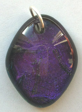A larger photo of the Deep Purple on Black Diamond Shaped Necklace