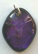 Click for a larger photo of the Deep Purple on Black Diamond Shaped Necklace