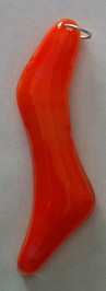 Click for a larger photo of the Coral Long Zig Zag Shaped Necklace