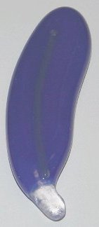 A larger photo of the Dark Blue Glass Feather