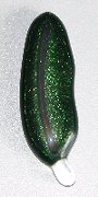 Click for a larger photo of the Iridescent Glass Feather Magnets