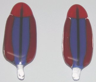 Larger photo of the Female Eclectus Glass Feather Magnets