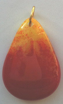 A larger photo of the "It's On Fire" Teardrop Shaped Necklace