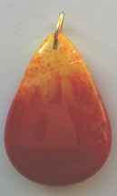 Click for a larger photo of the "It's On Fire" Teardrop Shaped Necklace