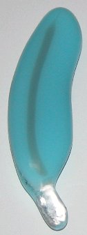 A larger photo of the Light Blue Glass Feather