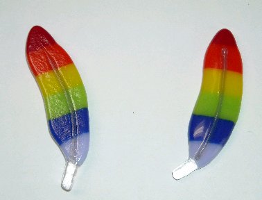Larger photo of the Free To Be Glass Feather Magnets
