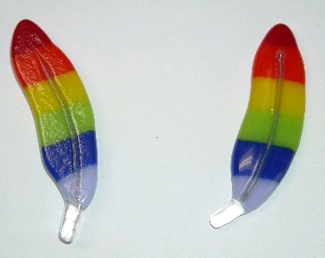 "FREE TO BE" Glass Feather Magnets