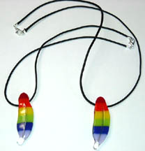 "FREE TO BE" Glass Feather Necklaces