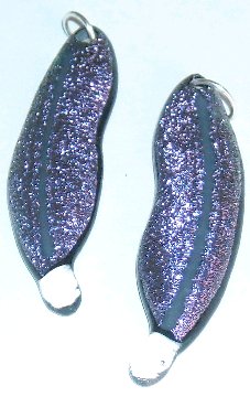 A larger photo of the Purple Krinkle Glass Feather Necklace
