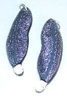 Click for a larger photo of the Purple Krinkle Dichroic Glass Feather Necklace