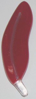 A larger photo of the Red Glass Feather