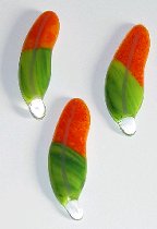 Click for a larger photo of the Sun Conure Glass Feather Magnets