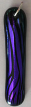 Click for a larger photo of the Textured Bluish Purple Zebra Patterned Long Shaped Necklace