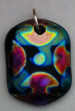 A larger photo of the Textured Puzzle Patterned Abstract Shaped Necklace