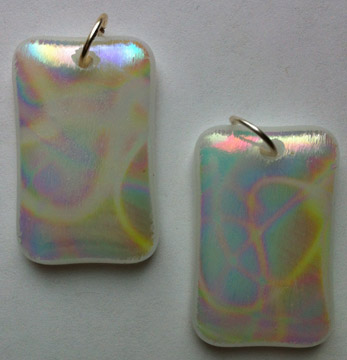 A larger photo of the Textured Streamers on White Pendant