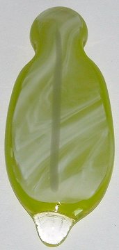 A larger photo of the Vanilla Swirl on Yellow Glass Abstract Shaped Necklace
