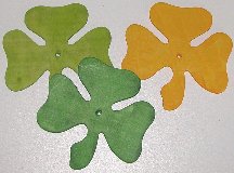 3" Soft Wood Shamrocks