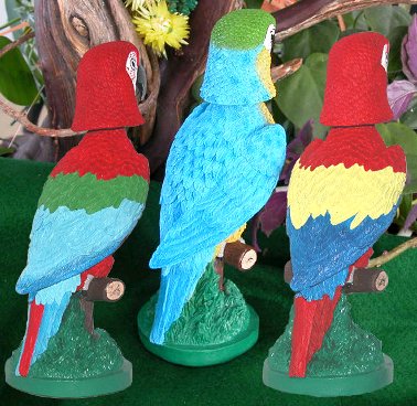 Back view of the Macaw Bobblebirds